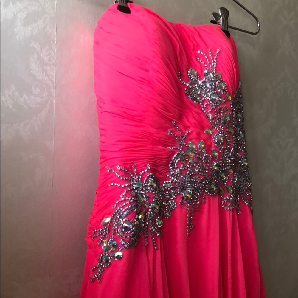 COLORS HOT PINK PROM DRESS